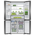 Fisher & Paykel Series 7 690L Quad Door Refrigerator with Ice and Water Black Stainless Steel RF730QNUVB1 image NaN