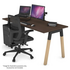 Jason.L 1400mm Quadro A Leg Wenge Desk with Natural Leg Black Cross Beam QDW1407.B.WE image NaN