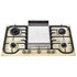 ILVE HCB90FCN 90cm Nostalgie Series Natural Gas Cooktop with Tepanyaki Plate - Custom Made Only image NaN