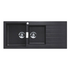 Abey Schock Signus 1& 3/4 Bowl Topmount Sink with Right Hand Drainer Magma D200BL image NaN
