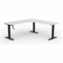 OLG Agile Winder Height Adjust 90 Degree Workstation 1800x1800x600 White Worktop with Black Frame OG_AGW9018186B_WRH image NaN