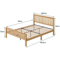 Zinus Double Wooden Bed Frame with Slatted Base and Footboard AU-FPBHN1ZC-12D hero image