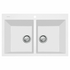 Oliveri Santorini Double Bowl Topmount Sink White ST-WH1574 image NaN