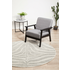 Rug Culture Chrome Medium Silver & Off White Rug 200X200CM - CRO-SAV-SIL-200X200 image NaN