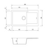 Oliveri Santorini Large Single Bowl Topmount Sink with Left Hand Drainer Black ST-BL1525-LHB image NaN