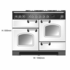 Falcon 110cm Elise Freestanding Dual Fuel Oven/Stove China Blue and Nickel ELS110DFCA/N image NaN
