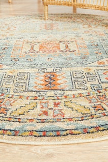 Rug Culture Legacy Large Multi-coloured Rug 240X240CM - LEG-859-SKY-240X240 hero image