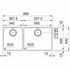 Franke Mythos 500/340mm and 1 and 1/2 Bowl Left 3 Way Installation Sink with Accessories MYX220-5034FPCSBL image NaN