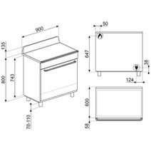 SMEG 90cm Victoria Dual Fuel Pyrolytic Freestanding Stove TRA90GPBL hero image