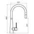 Oliveri Essente 316 Stainless Steel Goose Neck Pull Out Mixer - Stainless Steel SS31625 image NaN