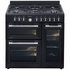 Artusi 90cm Dual Fuel Freestanding Oven Matte Black AFGR935B image NaN