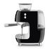 Smeg 50s Style Espresso Machine with Built-in Grinder Black EGF03BLAU image NaN