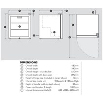 Schmick Glass Door Mini Bar Fridge With Lock Black HUS-SC50AB hero image
