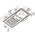 Abey EUA125R Euronox 1 and 1/4 Bowl Left Hand Drainer Sink image NaN