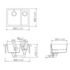 Abey QN-150W Schock Quadro 1 and 1/2 Bowl Sink image NaN