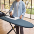 Joseph Joseph Glide Max Plus Large easy-store Ironing Board with Extra-large Retractable Steam Iron Rest - Blue Dots 50030 image NaN