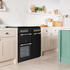 Beko 90cm Multifunction Dual Fuel Black Freestanding Oven BRC916GMB image NaN