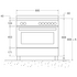 Bertazzoni 90cm Professional Red Dual Fuel Freestanding Oven PRO96L1EROT image NaN