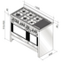 Artusi AFG1206X 120cm Freestanding Dual Fuel Oven/Stove image NaN
