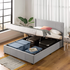Zinus Maddon Double Upholstered Gas Lift Storage Bed Frame Light Grey AU-FPPST1-12D image NaN