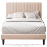 Zinus Debi Queen Upholstered Fabric Bed Base Beige AU-FHVP-Q hero image