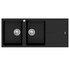 Oliveri Santorini Double Bowl Topmount Sink with Right Hand Drainer Black ST-BL1515-LHB image NaN
