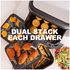 Kitchen Couture 11L Clear View Vertex Dual Draw Air Fryer Black 10005259 image NaN