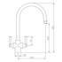 Turner Hastings Gosford Double Sink Mixer Brushed Nickel GO202DM-BN image NaN