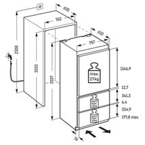 Liebherr 402L Integrated Bottom Mount Fridge ECN7860RH hero image