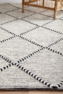 Rug Culture Maison Oversize Black & Off White Rug 400X300CM - MSN-JASMIN-400X300 hero image