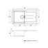 Oliveri Santorini Single Bowl Topmount Sink with Right Hand Drainer Matte Black ST-MB1521-OF image NaN