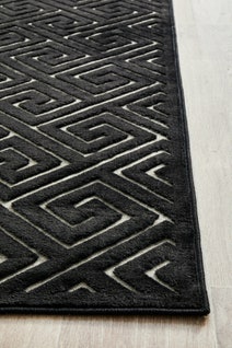 Rug Culture York Large Black & Natural Rug 400X80CM - YRK-ALIC-GLD-400X80 hero image