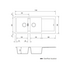 Oliveri Santorini Double Bowl Topmount Sink with Right Hand Drainer Matte Black ST-MB1516-OF image NaN
