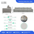 Kalona ROVINJ Four Seater Sofa Cloud WS-201-LRSS-VILA-11 image NaN