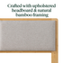 Zinus Arden Queen Bamboo Wood Bed Frame with Upholstered Headboard AU-FPWNH8ZC-08Q image NaN