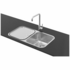 Abey Nu Queen 180 Sink & Tap Pack with Square Neck Kitchen Mixer Tap NQ200T11 image NaN