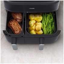 Philips 5000 Series 9L Dual Basket Airfryer XXL Steam Black NA551-00 hero image