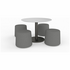 OLG Motion Round Ottoman With Hidden Castors Ash Grey OG_MOSTOOL_AS image NaN