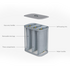 Joseph Joseph Tota Trio 90-litre Easy-empty Laundry Separation Basket - Grey  50024 image NaN