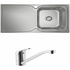 Abey EN100RPK Entry Squarelink 100 Single Bowl Left Hand Drainer Sink Pack image NaN