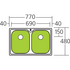 Oliveri DZ163 Diaz Double Bowl Topmount Sink image NaN
