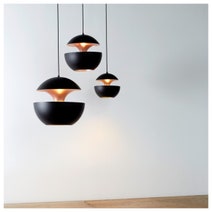 DCW Editions Here Comes The Sun 450 Pendant Light - Black and Copper HCS450BLCOP hero image