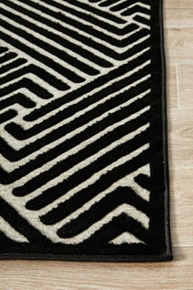 Rug Culture York Medium Black & Natural Rug 230X160CM - YRK-CIND-GLD-230X160 hero image