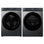 Haier 300 Series 8.5kg Front Load Washer and 8kg Heat Pump Dryer Laundry Package Black HWF85KB1HDHPS80KB1 hero image