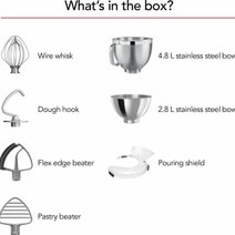 KitchenAid KSM195 Artisan Stand Mixer Almond Cream 5KSM195PSAAC hero image