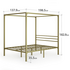 Zinus Patricia Double Metal Canopy Bed Frame Gold AU-CPBFG-D image NaN
