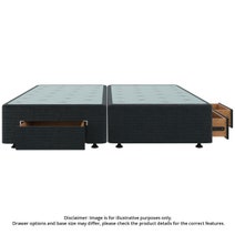 Sealy Spacesaver Blank (No Drawer) Split Queen Bed Base Black SVB-BLK-SQN hero image