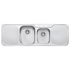 Oliveri Petite 1 and 3/4 Bowl Topmount Sink with Double Drainer  PE341-3TH  image NaN