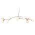 CTO Lighting Ivy Horizontal 8 Pendant Light - Bronze and Satin Brass with Opal Glass Shades IVYPE8BZGO image NaN