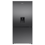 Hisense 500L PureFlat Bottom Mount Refrigerator with Non-plumbed Water Dispenser Dark Stainless Steel HRBM500TBW hero image